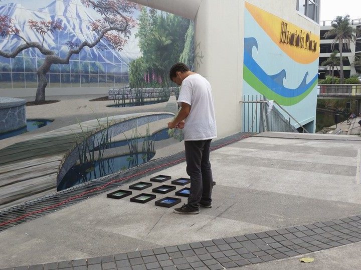 Documentation "Words for Water Stage 4.2", Huatoki Plaza, SCANZ2015, New Plymouth © Tracey Benson 2015