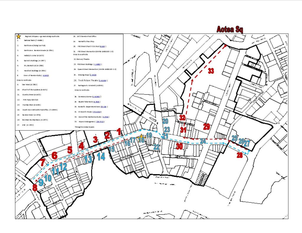The Ghosts of K Road walking map by Edward Bennett