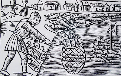 Fishing for Herring, Olaus Magnus, Historia de Gentibus Septentrionalibus, 1555