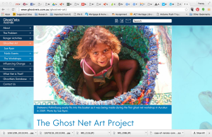 Screen shot from Ghost Nets website
