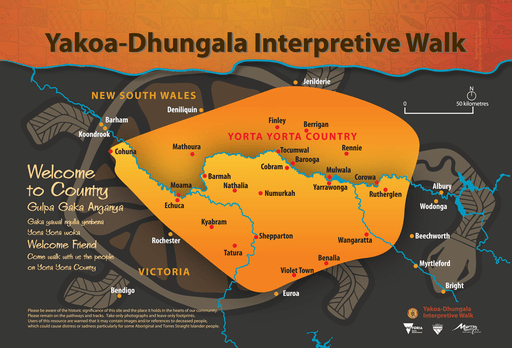 Welcome to country - map of Yorta Yorta country