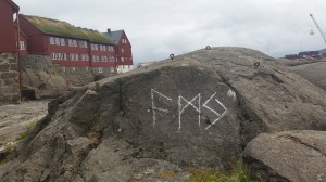 Documentation of 'Trace drawing' Ansuz, Mannaz, Jera in Tórshavn, photograph by Martin Drury