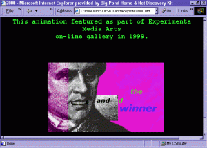 A Gif animation for Experimenta Media Arts in 1999