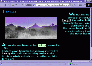 Dotty's tour of Oz - hypertext novel