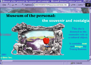 From "Museum of the Personal" - the website for my MA project