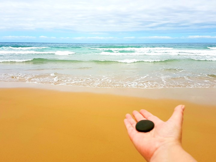 A stone gifted by the ocean @ Tracey M Benson 2017