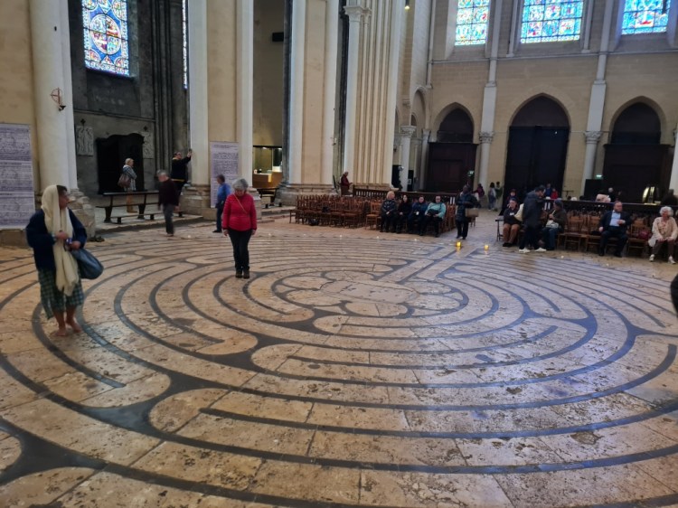 On Fridays the public can walk the laybrinth at the cathedral.